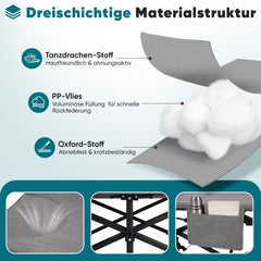 Sekey Klappbares Campingbett mit integrierter Matratze – 190 × 71 cm, 14 Standbeine, bis 250 kg, Gästebett & Feldbett
