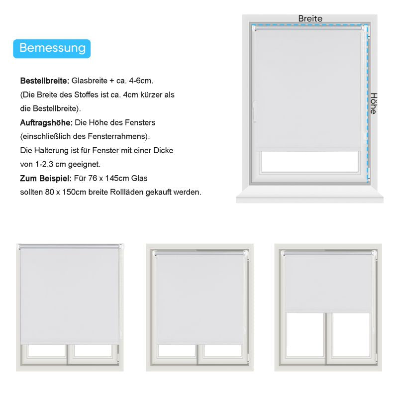 Sekey blackout blind without drilling or with drilling, white