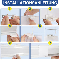 Sekey Wabenplissee ohne Bohren – 100 % Verdunkelung, blickdichtes Klemmfix Plissee in Textiloptik, Beige