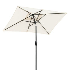 Sekey 210 x 140 cm Alu Sonnenschirm mit Kurbel, Sonnenschutz UV50+