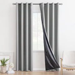 Sekey Verdunkelungsgardine mit Thermofunktion – Blickdichter Vorhang in Hellgrau, 1-teilig