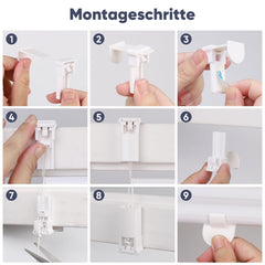 Sekey Plissee ohne Bohren – Blickdichtes Lichtschutz-Plissee mit glatter, sichtlochfreier Vorderseite