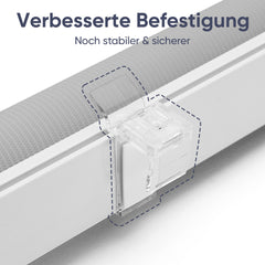 Sekey Doppelrollo Klemmfix ohne Bohren – Zweifarbiges Zebra-Rollo, Extra breite Stoffbahnen, Flexibler Sicht- & Sonnenschutz für Wohnzimmer, Schlafzimmer & Büro