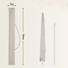 Sekey 180 x 125 cm Balkonschirm Rechteckig mit Schutzhülle, Sonnenschutz UV50+ Sekey