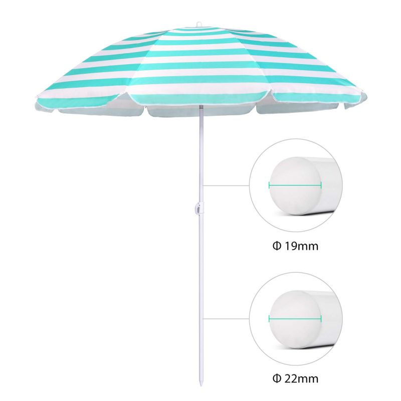 Sekey ∅ 160 cm beach umbrella with protective cover, sun protection UV25+