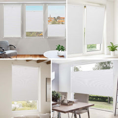 Sekey Plissee ohne Bohren – Verdunkelungsplissee mit glatter, sichtlochfreier Vorderseite, flexibel von oben & unten verstellbar