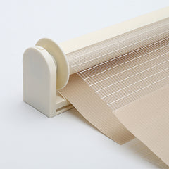 Sekey Doppelrollo Duo Rollo Klemmfix ohne Bohren Zweifarbiges Zebra Rollo in Hellbraun & Dunkelbraun mit extra breiten Stoffbahnen