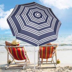 Sekey ∅ 160 cm aluminum beach umbrella with protective cover and ground sleeve, sun protection UV50+