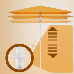 Sekey 180 x 125 cm Balkonschirm Rechteckig mit Schutzhülle, Sonnenschutz UV50+ Sekey