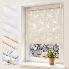 Sekey Seitenzugrollo Klemmfix ohne Bohren – Dekoratives Rollo mit Muster, Lichtschutz & Sichtschutz, 4 Designs, stufenlos verstellbar