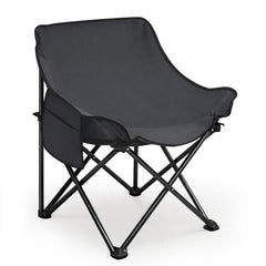 Sunula Folding Camping Chair, Ultralight, 1/2 Piece, Portable with Carrying Bag and Side Pockets, 100 kg Load Capacity, Non-Slip Feet, Moon Chair Design, For Camping, Fishing, Picnics, Garden, Beach, 600D Oxford Fabric 