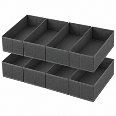 Sekey Schubladen Organizer – 17,5 × 35 × 11 cm, faltbare Stoffboxen ohne Fächer für Kommode & Kleiderschrank