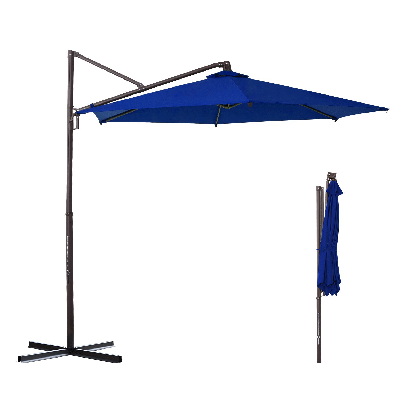 Sekey Ampelschirm 300 cm – Aluminium Sonnenschirm mit 360° Drehung, Neigefunktion, UV50+ Schutz