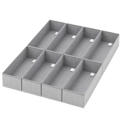 Sekey Schubladen Organizer 2er Set – 17,5 × 41 × 11 cm, faltbare Stoffboxen aus Vlies, ohne Fächer