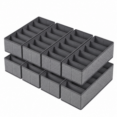 Sekey Schubladen Organizer – 17,5 × 35 × 11 cm, faltbare Stoffboxen mit Längsfächern