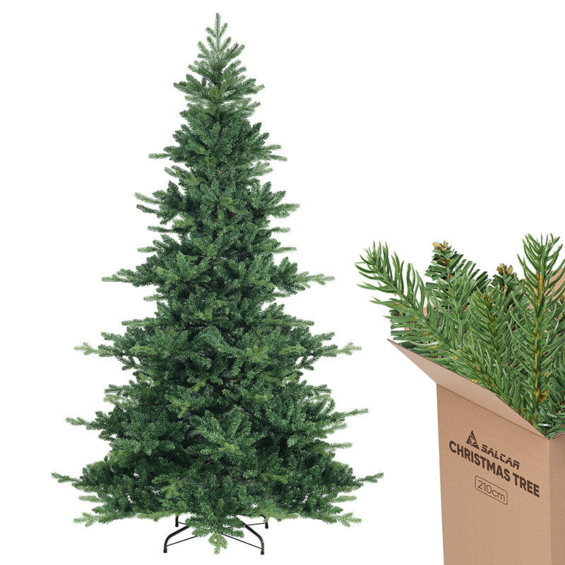 Salcar 180/210cm Artificial Christmas Tree, with 115/143 PE branches and 850/1332 PVC branches