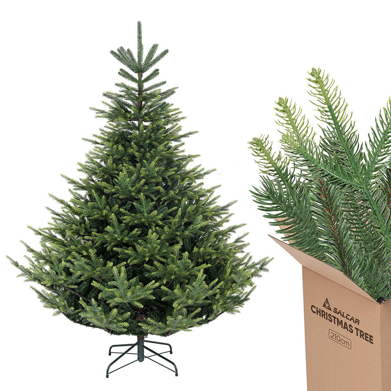 Salcar 180/210cm Künstlicher Weihnachtsbaum, 2525/3557 Zweige, 74 % PE