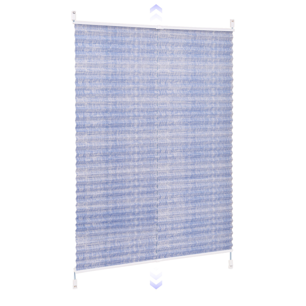 Sekey Plissee ohne Bohren – Lichtschutz Rollo Klemmfix aus Vliesstoff für Fenster & Türen, Blau