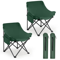 Sunula Campingstuhl Faltbar Ultraleicht, 1/2 Stück, Tragbar mit Tragetasche und Seitentaschen, 100 kg Belastbar, Rutschfeste Füße, Mondstuhl Design, Für Camping, Angeln, Picknick, Garten, Strand, 600D Oxford-Stoff
