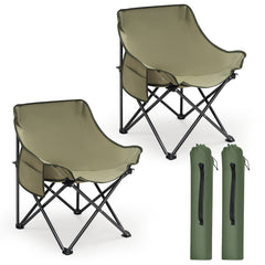 Sunula Campingstuhl Faltbar Ultraleicht, 1/2 Stück, Tragbar mit Tragetasche und Seitentaschen, 100 kg Belastbar, Rutschfeste Füße, Mondstuhl Design, Für Camping, Angeln, Picknick, Garten, Strand, 600D Oxford-Stoff