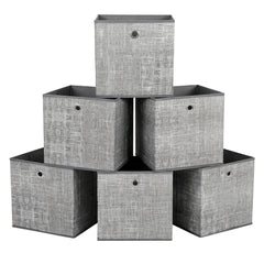 Sekey Aufbewahrungsboxen 6er Set – Faltbare Stoffboxen 30 × 30 × 30 cm, stabil & vielseitig für Regale und Schränke