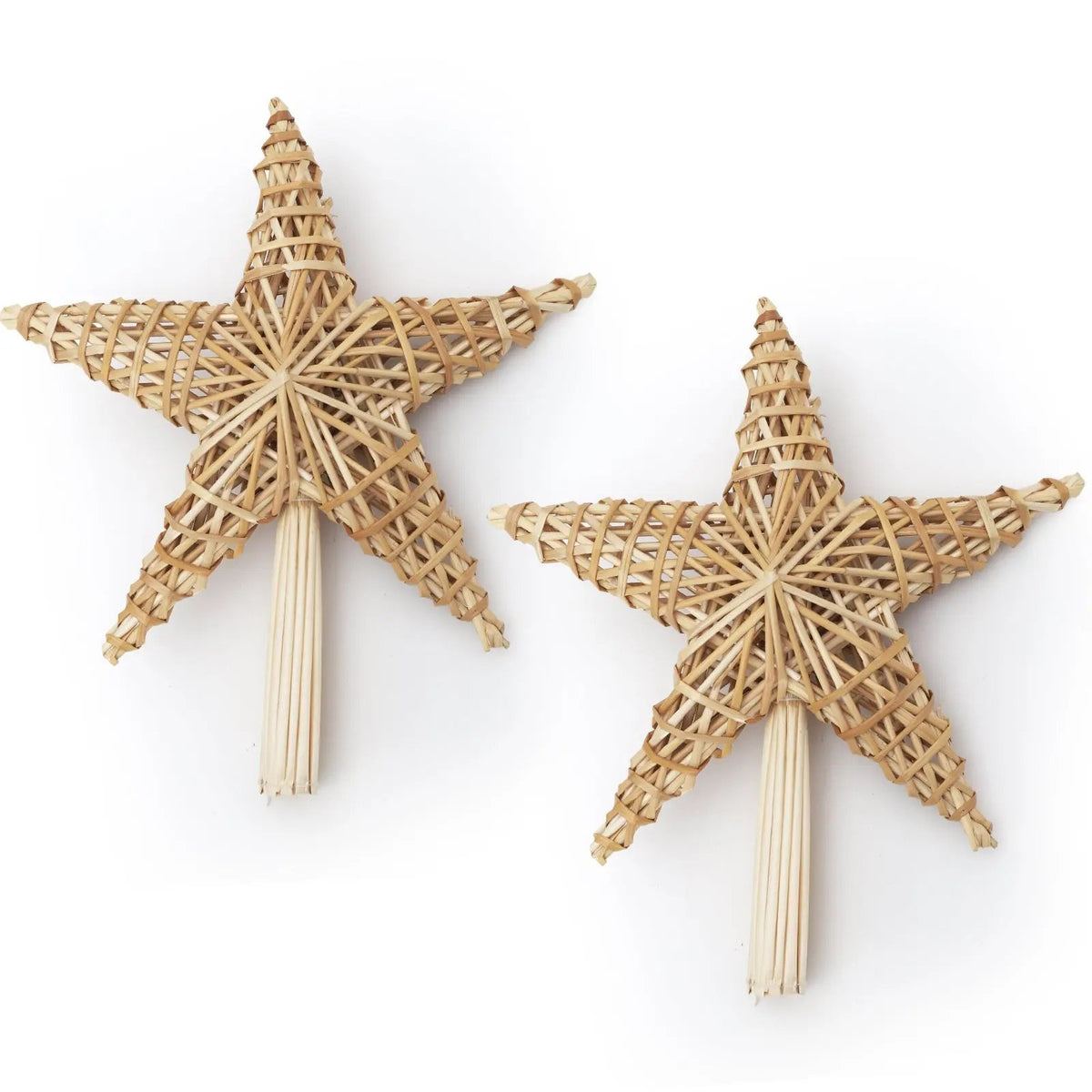 Salcar Christbaumspitze Strohstern Weihnachtsbaum Dekoration für Weihnachten, Tannenbaumspitze für den Christbaum, 25cm Salcar