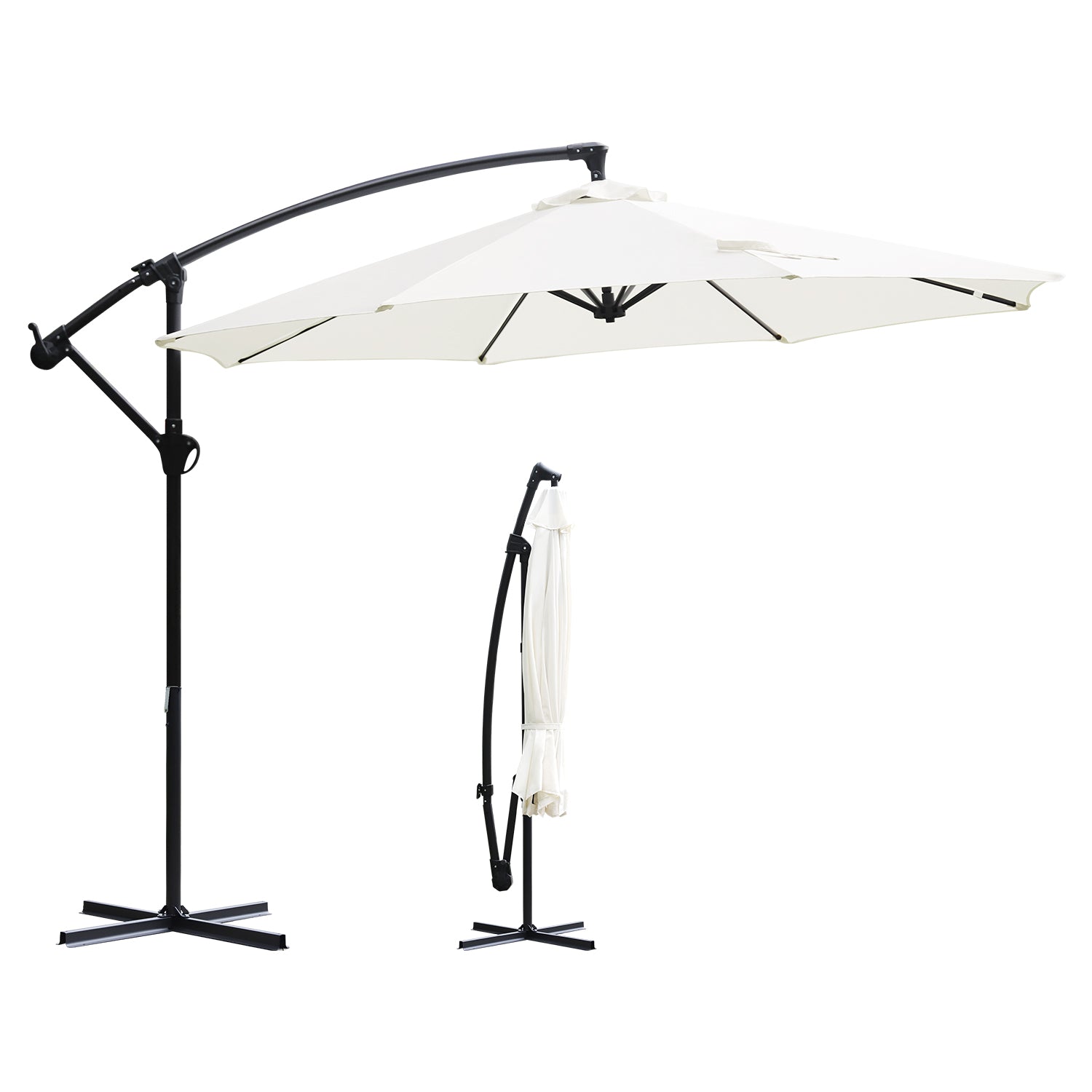 Sekey® Ampelschirm 300 cm mit Kurbel – UV50+ Sonnenschirm Gartenschirm – sekeymall
