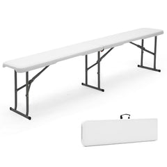 Sekey Klappbare Kunststoff-Bierbank 183 cm – Faltbare Gartenbank, bis 300 kg belastbar, wetterfest, ideal für Camping, Garten & Feste
