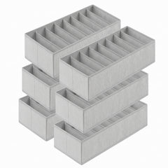 Sekey Schubladen Organizer – 22 × 51 × 11 cm, je 8 Fächer, faltbare Stoffboxen für Unterwäsche & Socken
