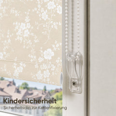 Sekey Seitenzugrollo Klemmfix ohne Bohren – Dekoratives Rollo mit Muster, Lichtschutz & Sichtschutz, 4 Designs, stufenlos verstellbar