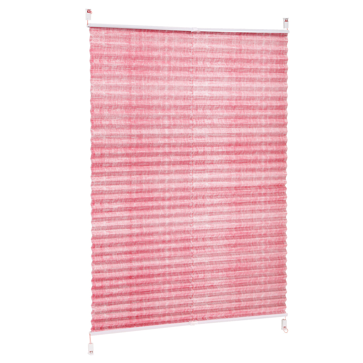 Sekey Plissee ohne Bohren – Lichtschutz Rollo Klemmfix aus Vliesstoff für Fenster & Türen, Rosa