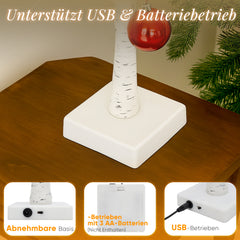 SALCAR LED Lichterbaum 60 cm, Birke mit 24 warmweißen LEDs, USB/Batteriebetrieben, Weihnachts- und Partydeko für Zuhause, Geburtstag, Hochzeit, Innendekoration