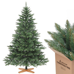 Salcar Künstlicher Weihnachtsbaum mit Holzständer, 150/180/210 cm, Realistischer PVC Christbaum, Pflegeleicht & Hochwertige Weihnachtsdekoration für Innenräume