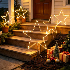 Salcar 3/6 piece set LED solar garden lights with star