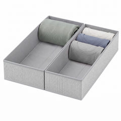 Sekey Schubladen Organizer 2er Set – 17,5 × 41 × 11 cm, faltbare Stoffboxen aus Vlies, ohne Fächer