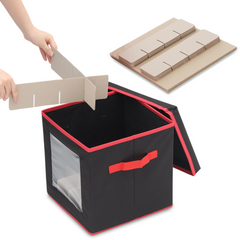 Salcar Aufbewahrungsbox Schwarz für 64 Weihnachtskugeln – Faltbare Weihnachtsdeko-Box 30,5 cm mit Fächern & flexiblen Trennwänden