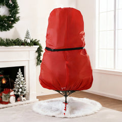 Salcar SALCAR Weihnachtsbaum Aufbewahrung 138 × 185 cm – Weihnachtsbaumtasche für Bäume bis 2,4 m, mit Schnallen, Kordelzug & Kartenschlitz, Wasserdicht & Reißfest