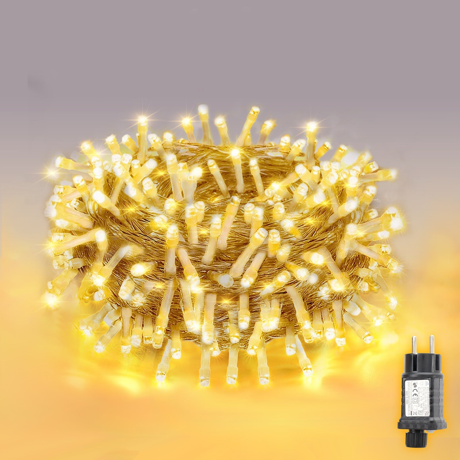 Salcar LED Lichterkette mit 5m/10m/15m/20m Länge – 50–300 LEDs, – sekeymall
