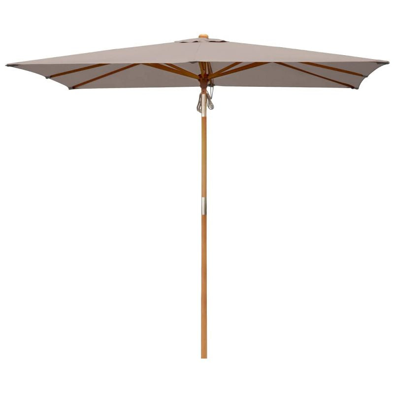 Sekey 300 x 200 cm wooden parasol rectangular, sun protection UV50+