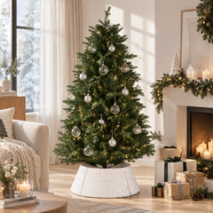 Salcar Weihnachtsbaumkorb aus Papierkordel – Weiß, 40/60 cm oder 50/68 cm