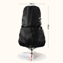 Salcar SALCAR Weihnachtsbaum Aufbewahrung 138 × 185 cm – Weihnachtsbaumtasche für Bäume bis 2,4 m, mit Schnallen, Kordelzug & Kartenschlitz, Wasserdicht & Reißfest