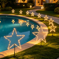 Salcar 3/6 piece set LED solar garden lights with star