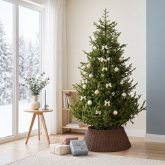 Salcar Weihnachtsbaumkorb aus Papierkordel – Braun, 40/60 cm oder 50/68 cm