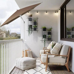 Sekey 180 x 125 cm Balkonschirm Rechteckig mit Schutzhülle, Sonnenschutz UV50+ Sekey