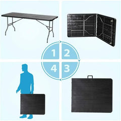 Sekey 180 cm Klappbar Gartentisch mit Tragegriff Sekey