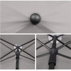 Sekey 200 x 125 cm balcony umbrella rectangular with protective cover, sun protection UV50+