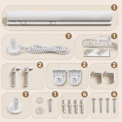 Sekey Verdunklungsrollo mit Muster – Seitenzugrollo Klemmfix ohne Bohren, stufenlos verstellbar, 4 Designs, Sicht- & Sonnenschutz