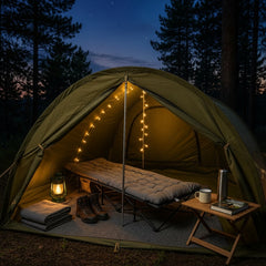Salcar Klappbares Campingbett mit Matratze – 190 × 71 cm, 14 Standbeine, bis 250 kg, Gästebett & Feldbett
