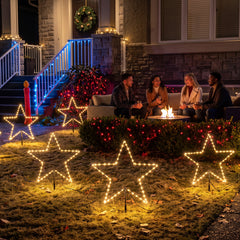 Salcar 3/6 piece set LED solar garden lights with star