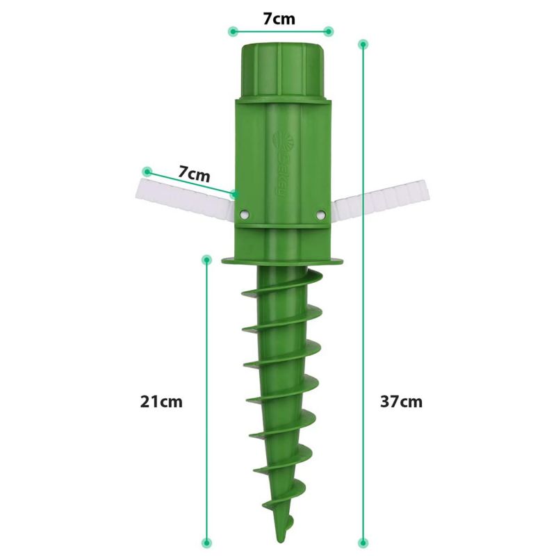 Sekey 22 mm - 32 mm ground sleeve for parasol, with foldable handles and hanging hook